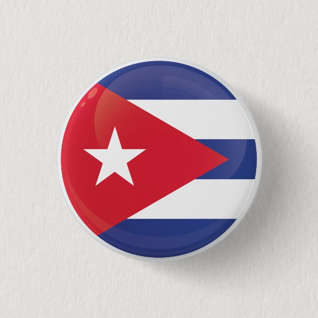 Cuba  Round Icon Flag  3 Cm Round Badge (Front)