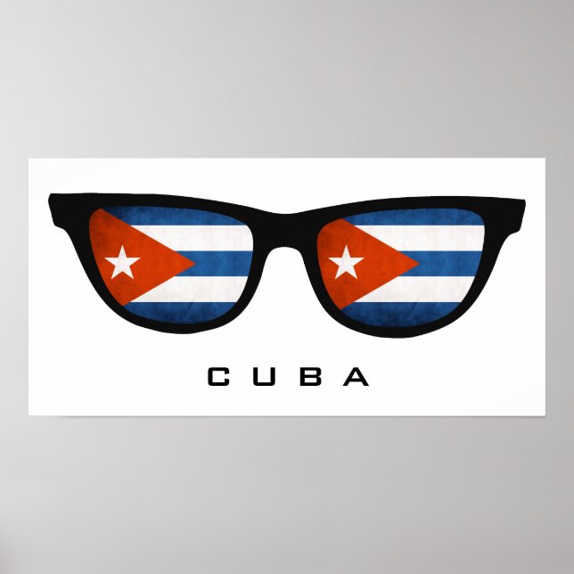 Cuba Shades custom text & colour poster (Front)