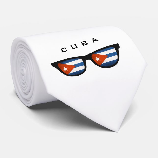 Cuba Shades custom text & colour tie (Rolled)