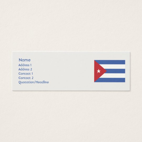 Cuba - Skinny Mini Business Card