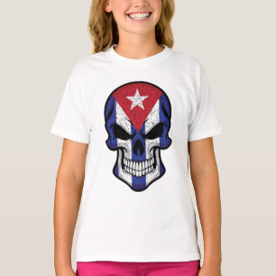Cuba Smiling Skull Flag T-Shirt