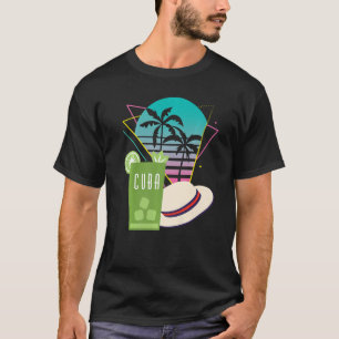 Cuba Souvenir Havana City Palm tree Hispanic Home T-Shirt