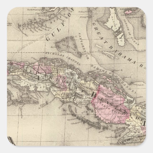 Cuba Square Sticker (Front)