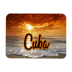 Cuba sunset magnet