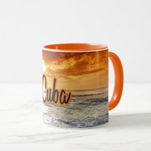 Cuba sunset mug