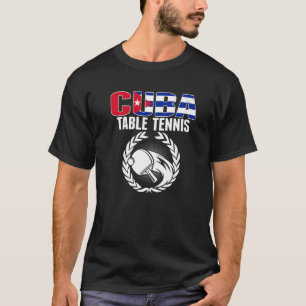 Cuba Table Tennis   Cuban Ping Pong Supporter Spor T-Shirt