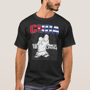 Cuba Table Tennis Support Cuban Ping Pong Team 3 T-Shirt