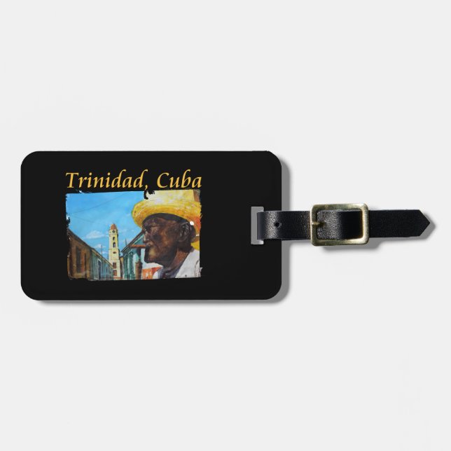 Cuba - Trinidad Cuban Cigar Art Luggage Tag (Front Horizontal)