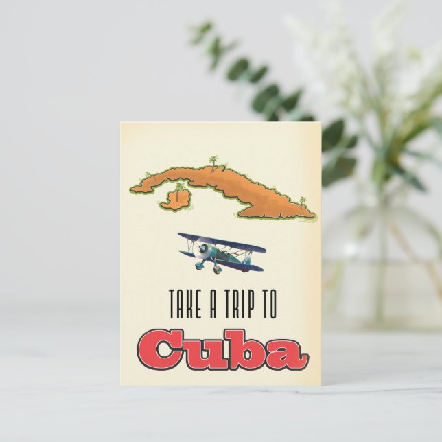 Cuba Vacation poster Invitation Postcard (Standing Front)