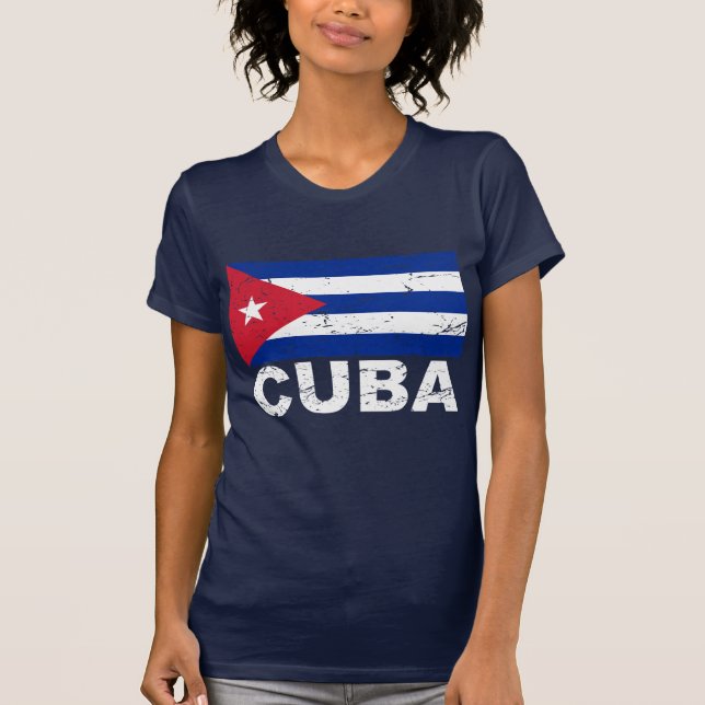 Cuba Vintage Flag T-Shirt (Front)