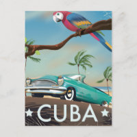 Cuba vintage retro Travel print
