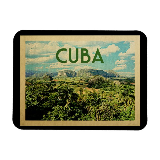 Cuba Vintage Travel Magnet (Horizontal)