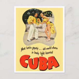 Cuba vintage travel postcard