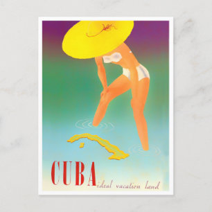 Cuba vintage travel postcard
