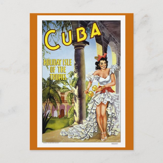 Cuba Vintage Travel Postcard (Front)