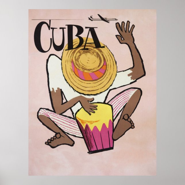 Cuba, vintage travel poster (Front)