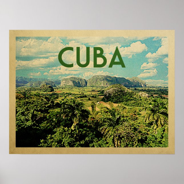 Cuba Vintage Travel Poster (Front)