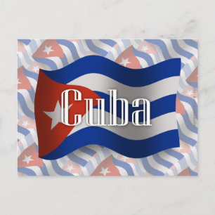 Cuba Waving Flag Postcard