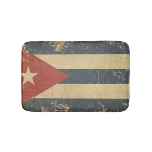 Cuban Aged Flat Flag Bath Mat