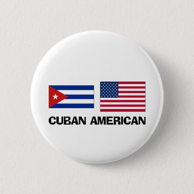 Cuban American 6 Cm Round Badge (Front)