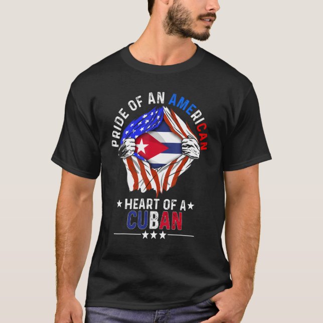 Cuban American America Pride Foreign Country Cuba  T-Shirt (Front)