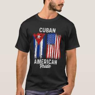 Cuban American Flag Cuba USA America Country Pride T-Shirt