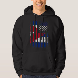 Cuban American Flag Cuban Roots Cuba America Hoodie