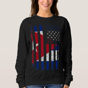 Cuban American Flag Cuban Roots Cuba America Sweatshirt