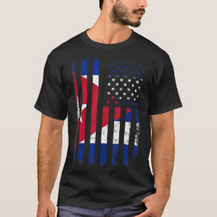 Cuban American Flag Cuban Roots Cuba America T-Shirt