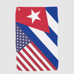 Cuban / American Golf Towel, Cuba & America Towel