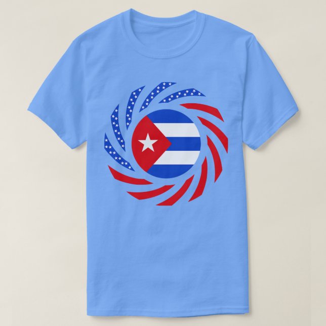 Cuban American Multinational Patriot Flag T-Shirt (Design Front)
