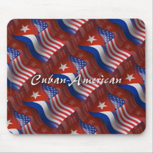 Cuban-American Waving Flag Mouse Mat