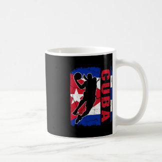 Cuban Basketball Player Cuba Flag Basketball Fans Coffee Mug