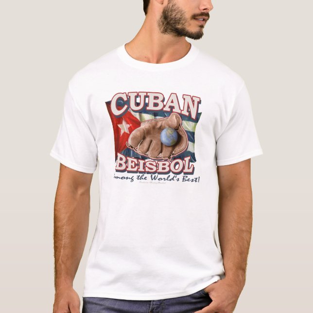 Cuban Beisbol Baseball T-Shirt (Front)