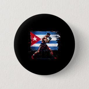 Cuban Boxer - Pride Cuba Boxing Vintage Box Gloves 6 Cm Round Badge