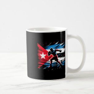 Cuban Boxing Champion Fighter Flag Art  Coffee Mug