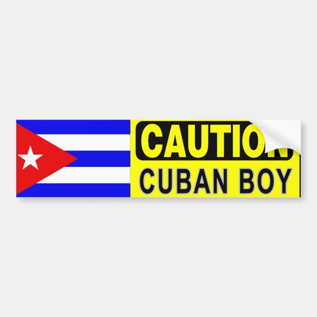 CUBAN BOY Bumper Sticker (Front)