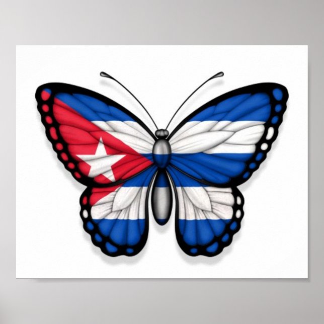 Cuban Butterfly Flag Poster (Front)