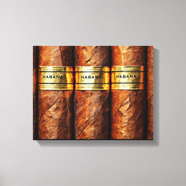 Cuban Cigar Habana Wrapped Canvas (Front)