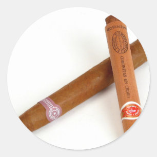Cuban Cigars Classic Round Sticker