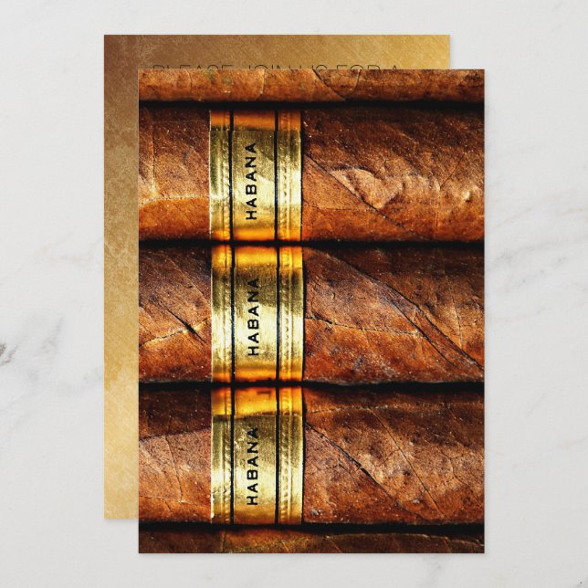 Cuban Cigars Habana Invitation (Front/Back)