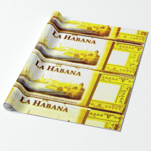 Cuban Cigars   La Habana   Wrapping Paper