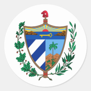 Cuban Coat of Arms, Cuba Classic Round Sticker