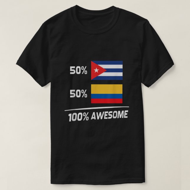 Cuban Colombian Flag Cuba Colombia  T-Shirt (Design Front)