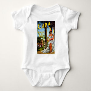 Cuban Dancer Vintage Travel Baby Bodysuit