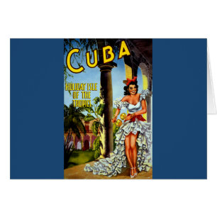 Cuban Dancer Vintage Travel Card