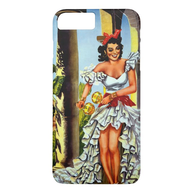 Cuban Dancer Vintage Travel iPhone 7 Plus Case (Back)