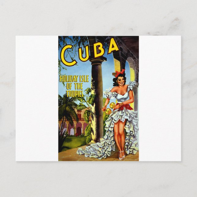Cuban Dancer Vintage Travel Postcard (Front)