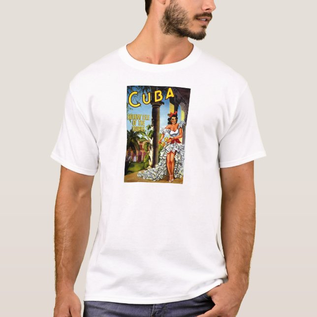 Cuban Dancer Vintage Travel T-Shirt (Front)
