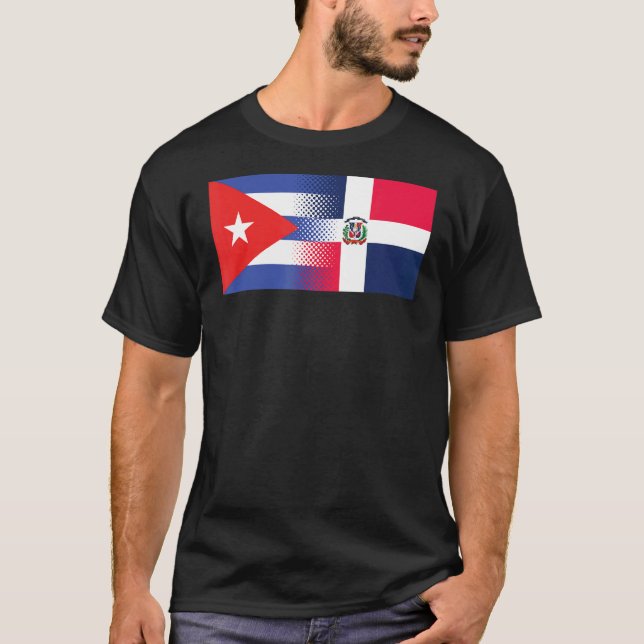 Cuban Dominican Flag Cuba Dominican Republic T-Shirt (Front)